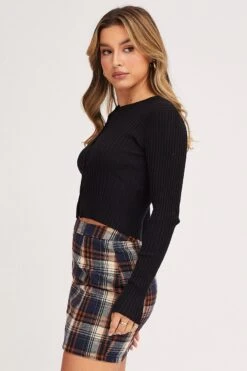 Black Knit Cardigan Long Sleeve Crop -FabWear Shop basic cardigan black knit cardigan long sleeve crop 32965139497153