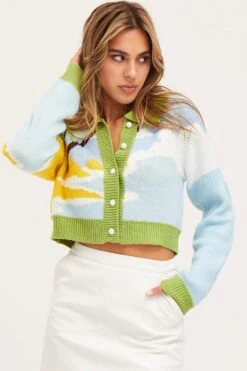 Multi Knit Cardigan Long Sleeve Collared -FabWear Shop basic cardigan multi knit cardigan long sleeve collared 32966381043905