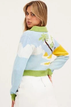 Multi Knit Cardigan Long Sleeve Collared -FabWear Shop basic cardigan multi knit cardigan long sleeve collared 32966381109441