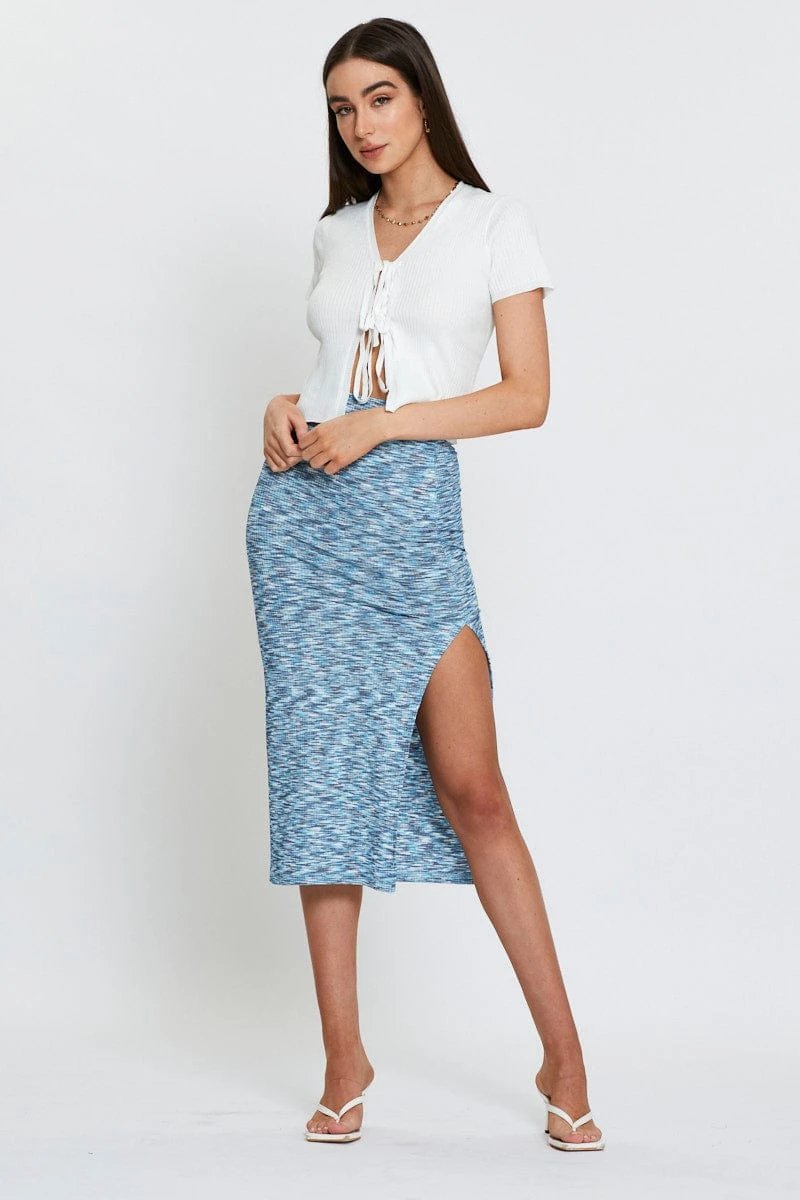 White Knit Cardigan Short Sleeve Crop V-Neck 2 White Knit Cardigan Short Sleeve Crop V-Neck - Image 2