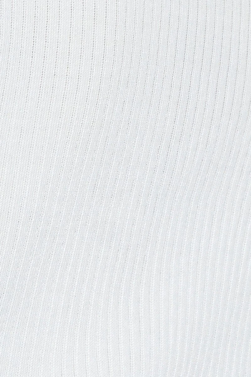 White Knit Cardigan Short Sleeve Crop V-Neck 6 White Knit Cardigan Short Sleeve Crop V-Neck - Image 6