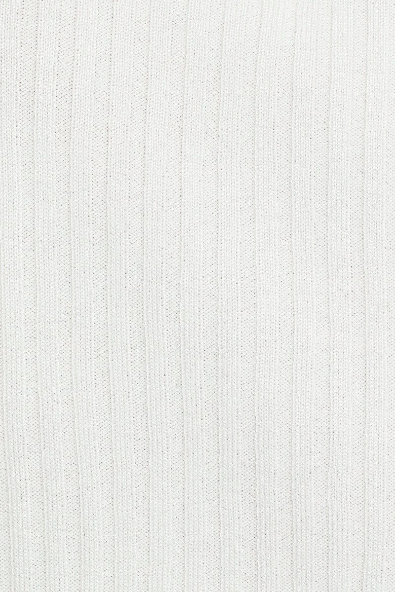 White Short Sleeve Collared Knit Cardigan 6 White Short Sleeve Collared Knit Cardigan - Image 6