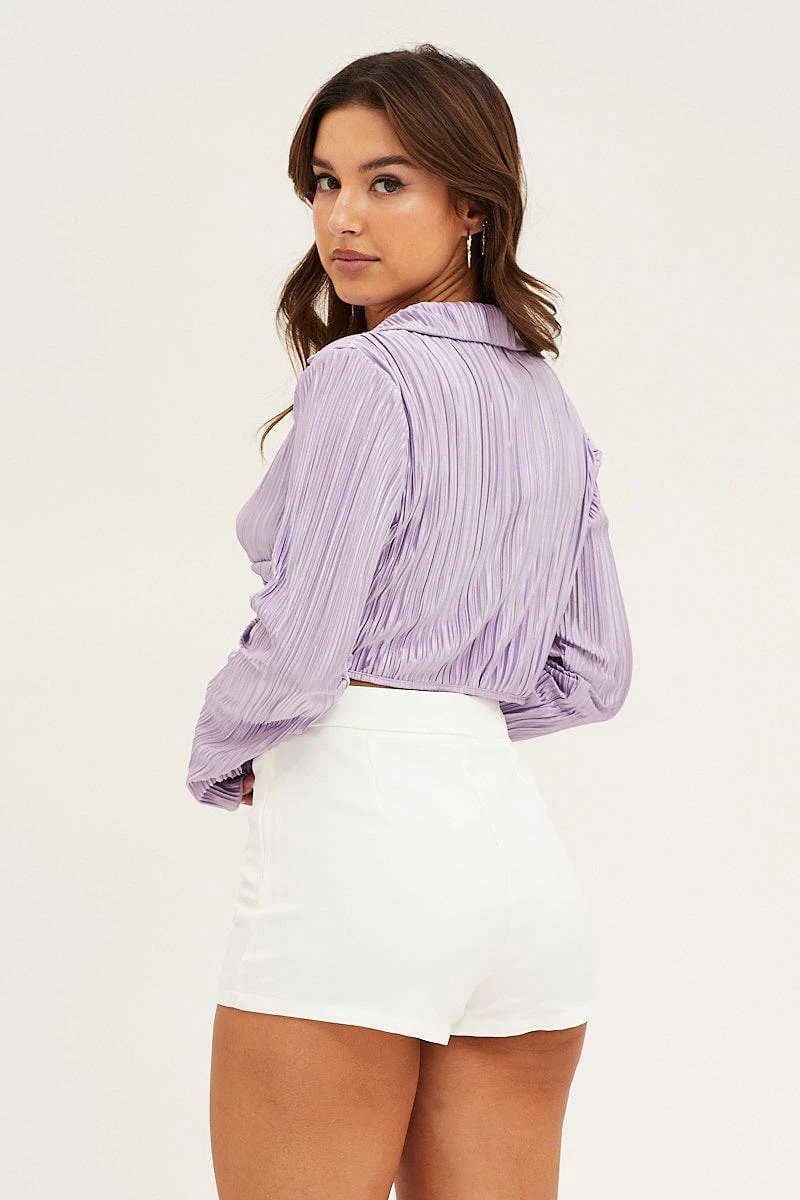 Purple Crop Shirts Long Sleeve 5 Purple Crop Shirts Long Sleeve - Image 5