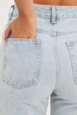 Blue High Rise Mom Denim Jeans -FabWear Shop boyfriend jean blue high rise mom denim jeans 33006849753281