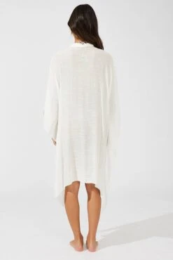 White Oversize Beach Shirt -FabWear Shop bw0088 51b white 5