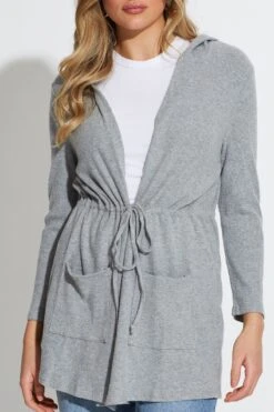 Grey Knit Cardigan Long Sleeve -FabWear Shop c s hoodie cardigan grey knit cardigan long sleeve 33006710816961