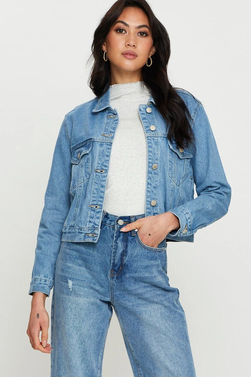 Blue Demin Jacket Long Sleeve 1 Blue Demin Jacket Long Sleeve