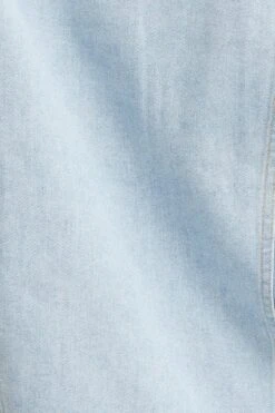 Blue Oversized Jacket Long Sleeve Denim -FabWear Shop denim jacket blue oversized jacket long sleeve denim 32967527596225