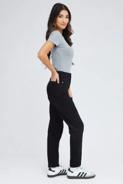 Black Mom Denim Jeans High Rise -FabWear Shop dl1265g 20jb black 4