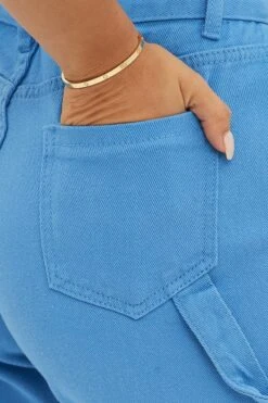 Blue Carpenter Cargo Pocket Jeans -FabWear Shop dl12786a f cobalt 6