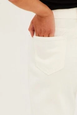 White Boyfriend Denim Jeans -FabWear Shop dl12788 f white 7