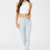 Denim Skinny Jeans High Rise