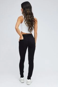 Black Skinny Denim Jeans High Rise 10 Black Skinny Denim Jeans High Rise -FabWear Shop dl1369c 20r black 5