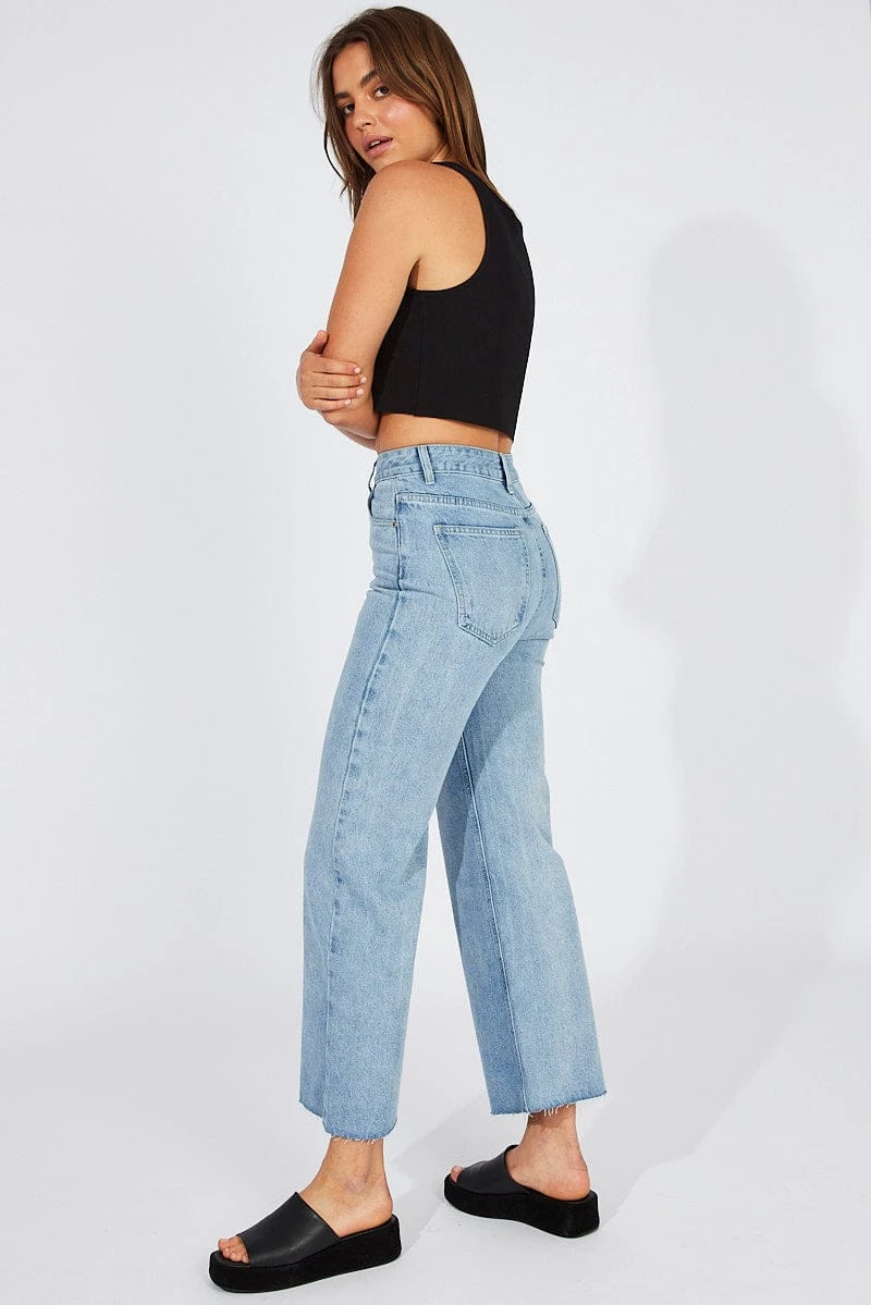 Denim High Rise Wide Leg Crop 1 Denim High Rise Wide Leg Crop