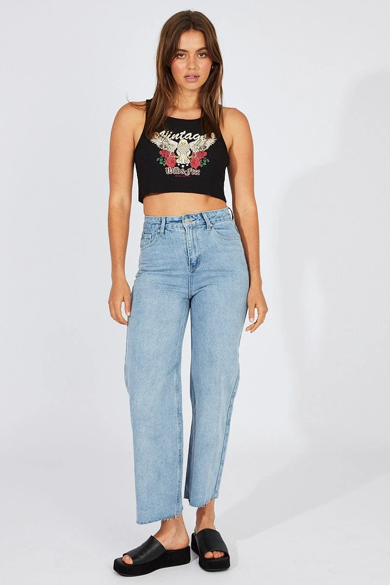 Denim High Rise Wide Leg Crop 2 Denim High Rise Wide Leg Crop - Image 2