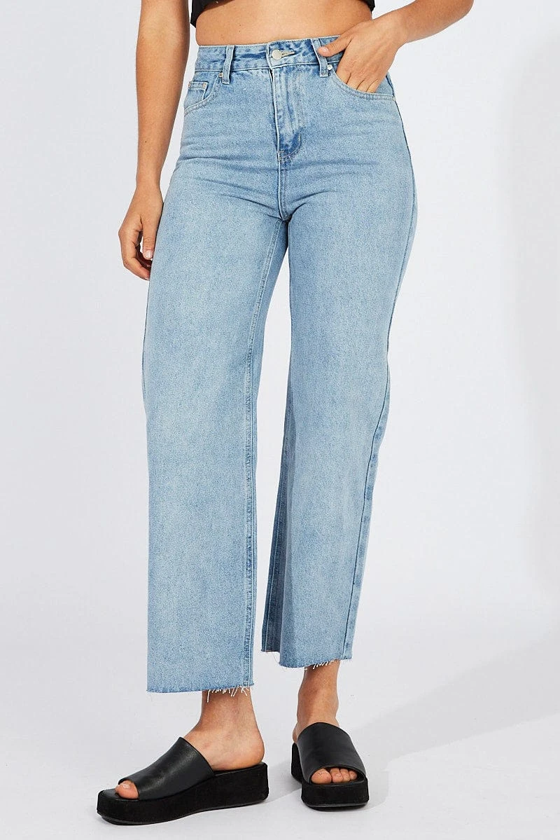 Denim High Rise Wide Leg Crop 3 Denim High Rise Wide Leg Crop - Image 3