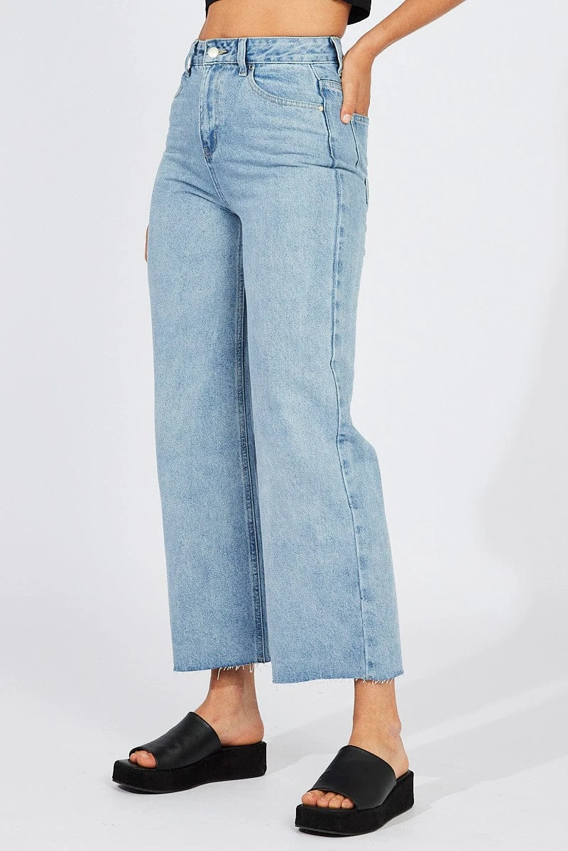 Denim High Rise Wide Leg Crop 4 Denim High Rise Wide Leg Crop - Image 4