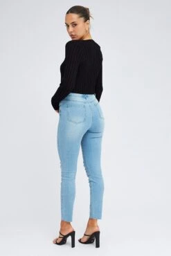 Denim Skinny Jean High Rise 10 Denim Skinny Jean High Rise -FabWear Shop dl1450a 33rb light wash 5