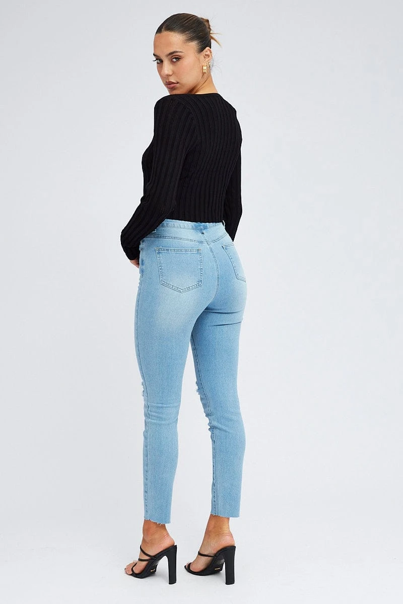 Denim Skinny Jean High Rise 5 Denim Skinny Jean High Rise - Image 5