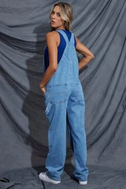 Blue Carpenter Overall Jeans 10 Blue Carpenter Overall Jeans -FabWear Shop dl1457 84rb denim 5