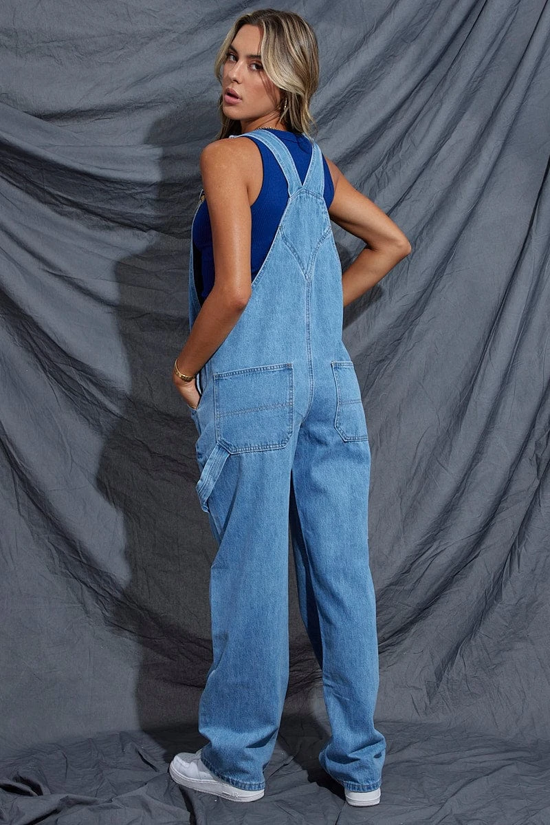 Blue Carpenter Overall Jeans 5 Blue Carpenter Overall Jeans - Image 5