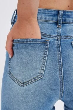 Denim Flare Jeans High Rise -FabWear Shop dl1485 33rb mid wash 6