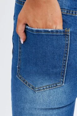 Blue Flare Jeans Lace Up -FabWear Shop dl1489 84rb denim blue 6