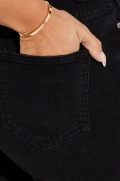 Black Mom Jeans High Rise Stretch -FabWear Shop dl1518 20r black 6