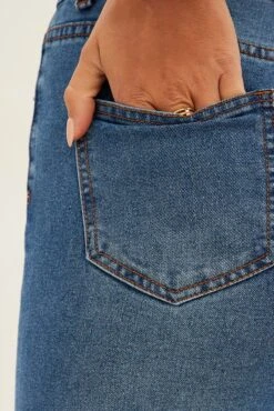Denim Mom Jeans High Rise Stretch -FabWear Shop dl1518 20r mid wash 6