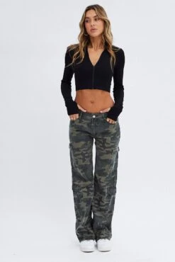 Green Print Camo Cargo Jeans Straight Out Pocket 8 Green Print Camo Cargo Jeans Straight Out Pocket -FabWear Shop dl1521a 84rb print 3