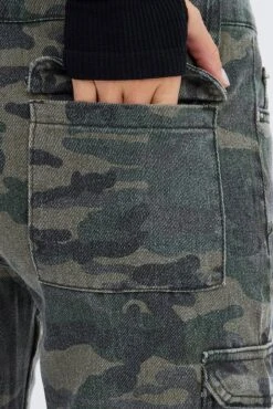 Green Print Camo Cargo Jeans Straight Out Pocket 11 Green Print Camo Cargo Jeans Straight Out Pocket -FabWear Shop dl1521a 84rb print 6
