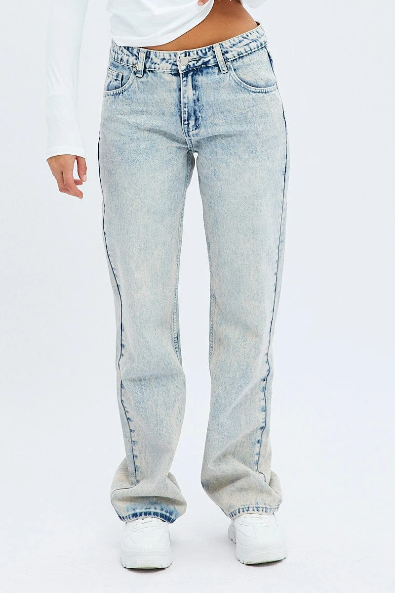 Denim Flare Jean Low Rise Dirty Wash 2 Denim Flare Jean Low Rise Dirty Wash - Image 2