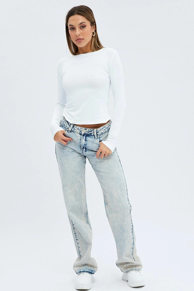 Denim Flare Jean Low Rise Dirty Wash 3 Denim Flare Jean Low Rise Dirty Wash - Image 3