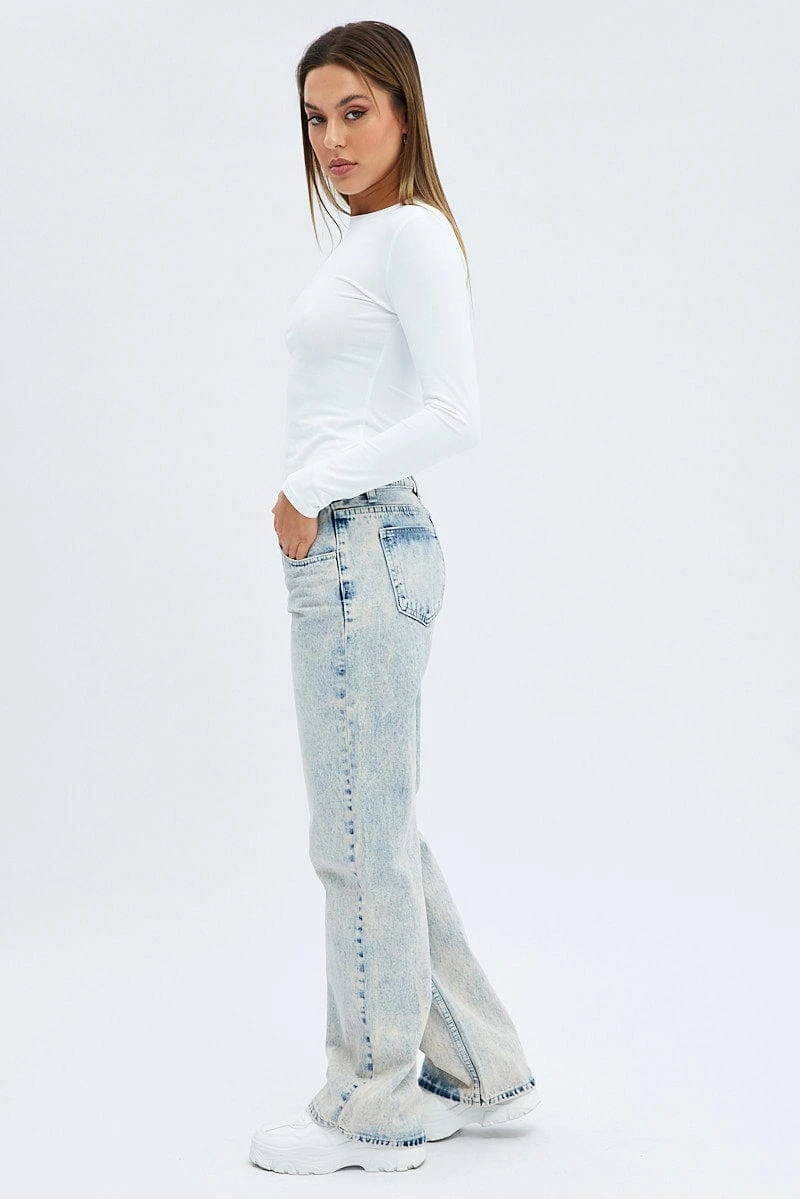 Denim Flare Jean Low Rise Dirty Wash 4 Denim Flare Jean Low Rise Dirty Wash - Image 4