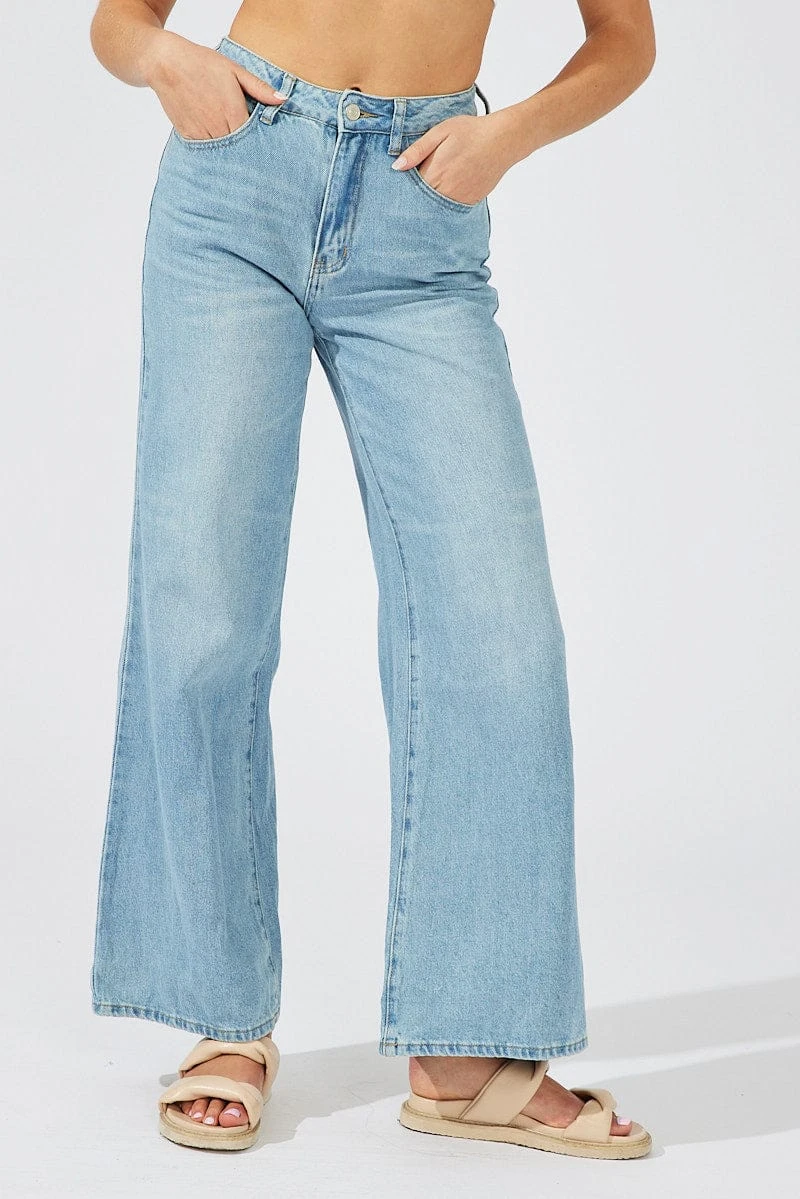Denim Relaxed Wide Leg Jeans 2 Denim Relaxed Wide Leg Jeans - Image 2