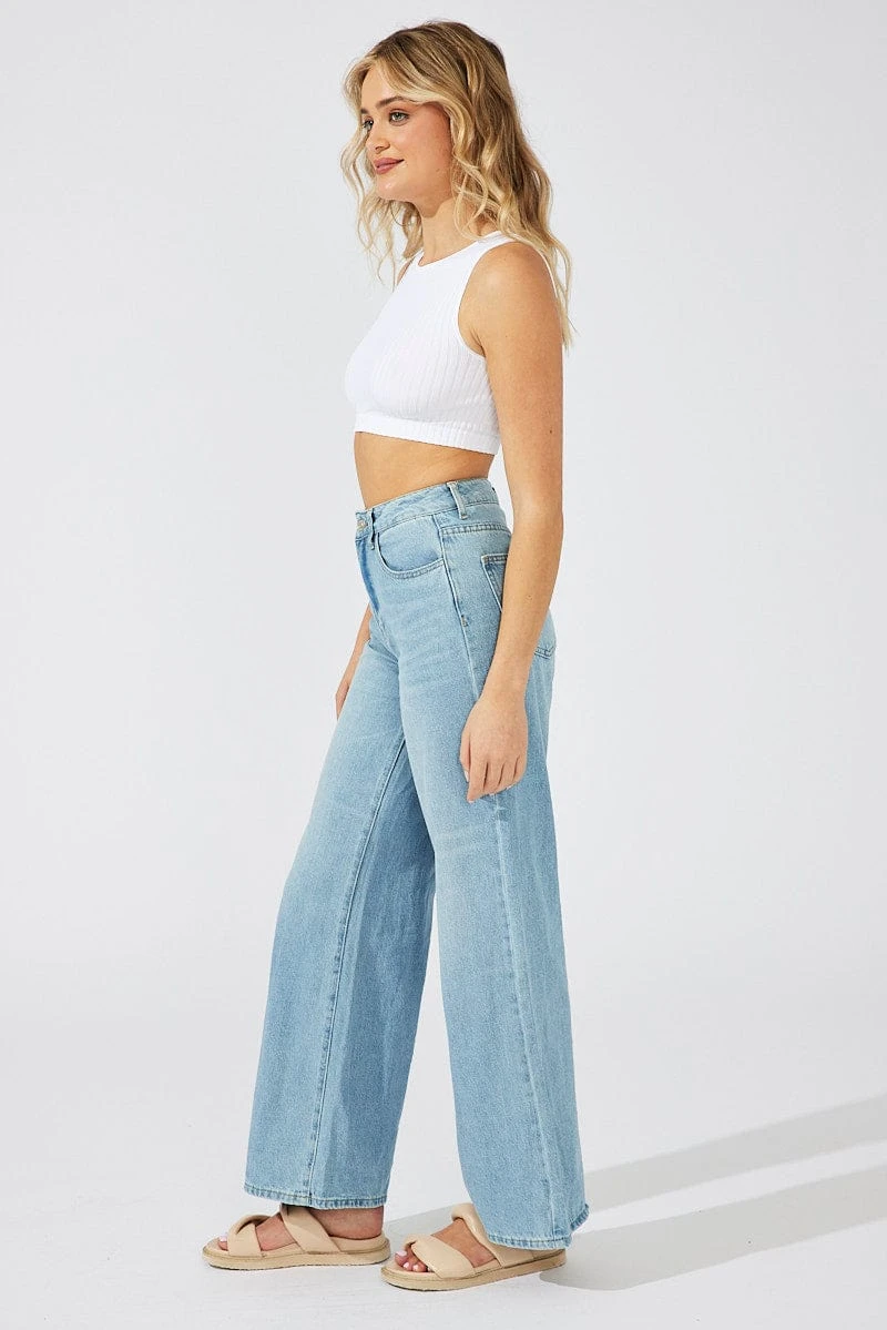 Denim Relaxed Wide Leg Jeans 4 Denim Relaxed Wide Leg Jeans - Image 4