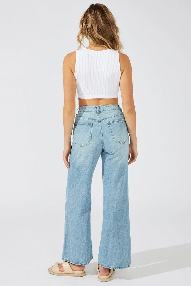 Denim Relaxed Wide Leg Jeans 5 Denim Relaxed Wide Leg Jeans - Image 5