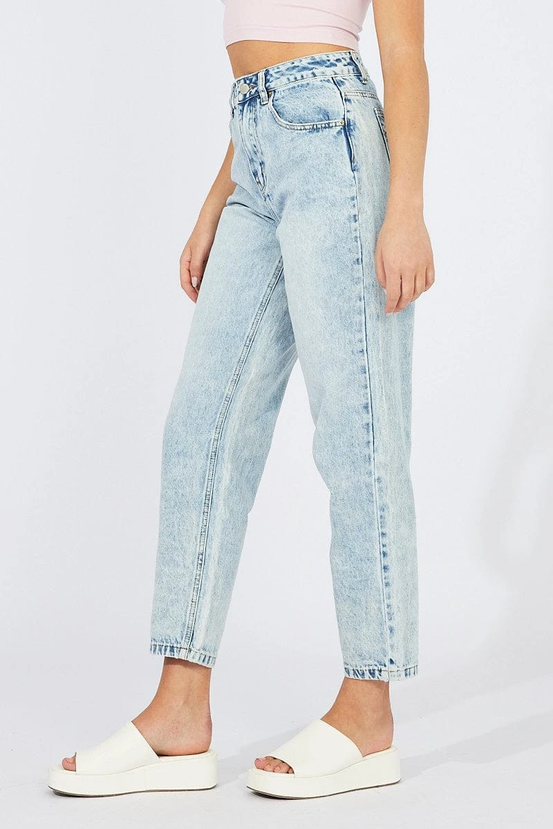 Denim Mom Jeans High Rise 4 Denim Mom Jeans High Rise - Image 4