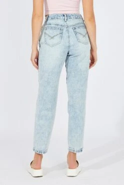 Denim Mom Jeans High Rise 10 Denim Mom Jeans High Rise -FabWear Shop dl1836 33r light wash 5