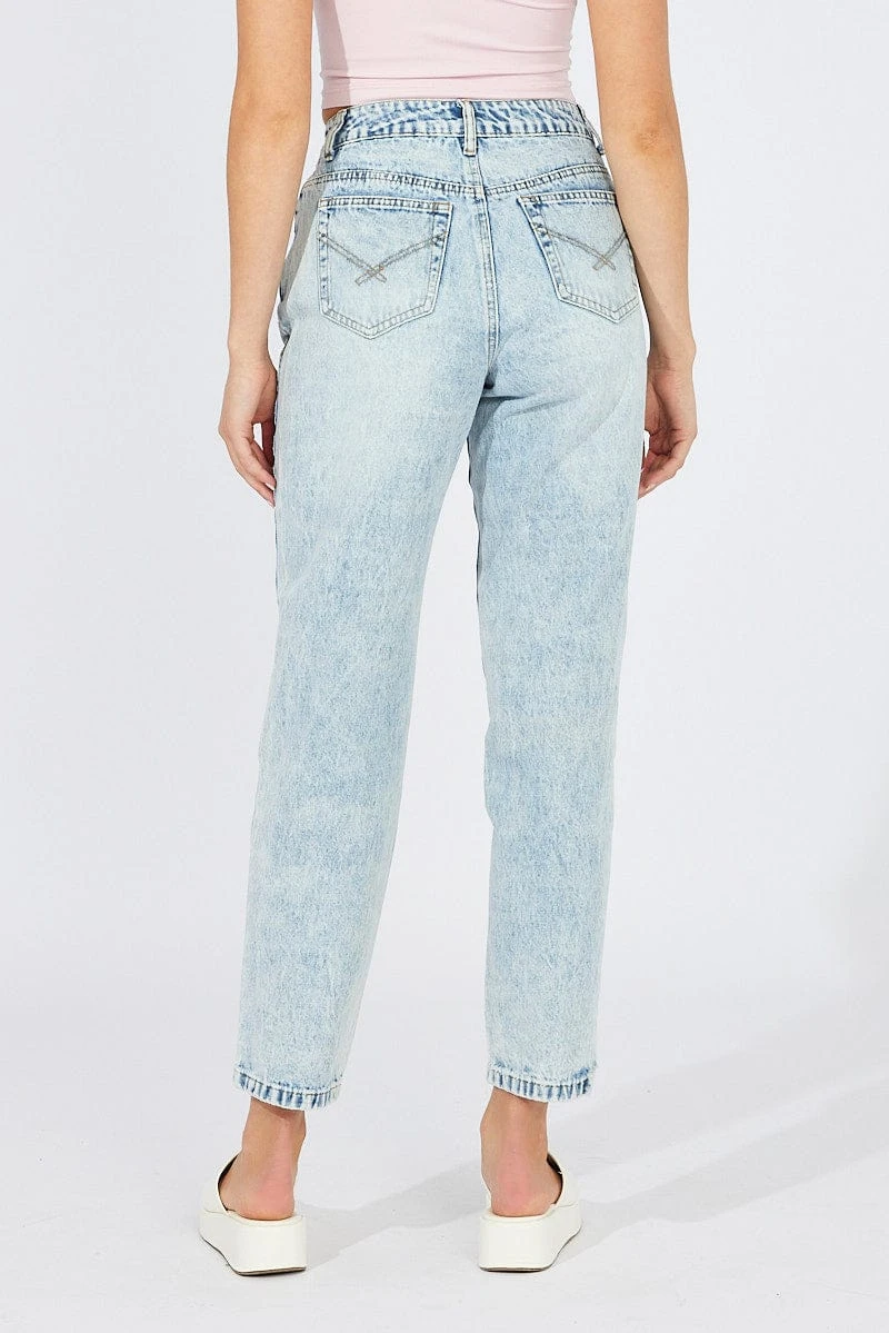 Denim Mom Jeans High Rise 5 Denim Mom Jeans High Rise - Image 5