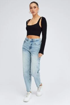 Denim Relaxed Mom Jean High Rise