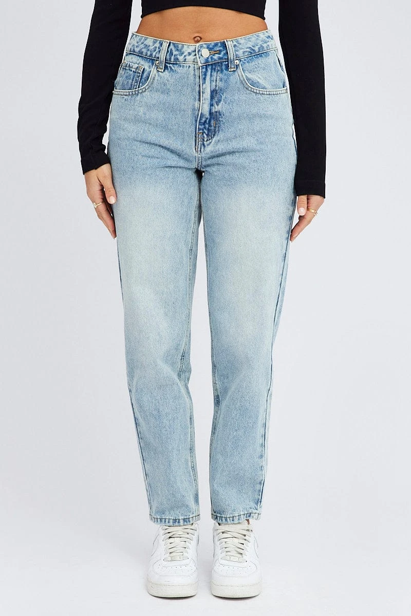 Denim Relaxed Mom Jean High Rise 2 Denim Relaxed Mom Jean High Rise - Image 2