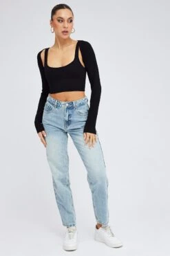 Denim Relaxed Mom Jean High Rise 8 Denim Relaxed Mom Jean High Rise -FabWear Shop dl1836 33rb light wash 3