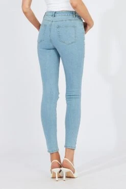 Denim Skinny Jeans Ripped -FabWear Shop dl1873 33rb mid wash 5