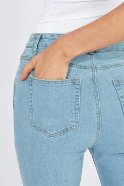 Denim Skinny Jeans Ripped -FabWear Shop dl1873 33rb mid wash 6