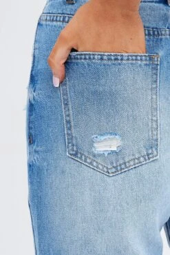 Blue Wide Leg Denim Jeans High Rise -FabWear Shop dl2029 81jb denim blue 6