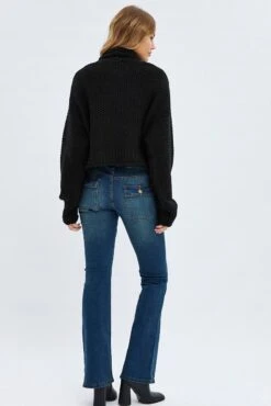 Denim Flare Denim Jeans Low Rise Vintage Wash -FabWear Shop dl2085 20j dark wash 6