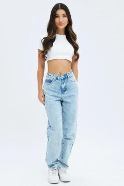 Denim Mom Denim Jeans High Rise -FabWear Shop dl2109 20jb light wash 3