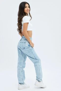 Denim Mom Denim Jeans High Rise -FabWear Shop dl2109 20jb light wash 4