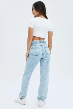 Denim Mom Denim Jeans High Rise -FabWear Shop dl2109 20jb light wash 5